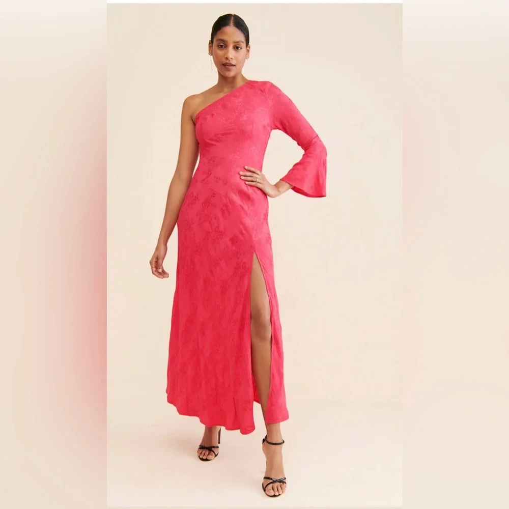 Anthropologie RAHI Dienna One Shoulder Long Sleeve Maxi Dress - Picture 2 of 15